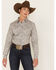 Rough Stock by Panhandle Women's Long Sleeve Snap Western Shirt, Grey, hi-res