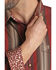 Image #2 - Panhandle Men's Select Serape Striped Long Sleeve Pearl Snap Western Shirt  - Big , Dark Red, hi-res
