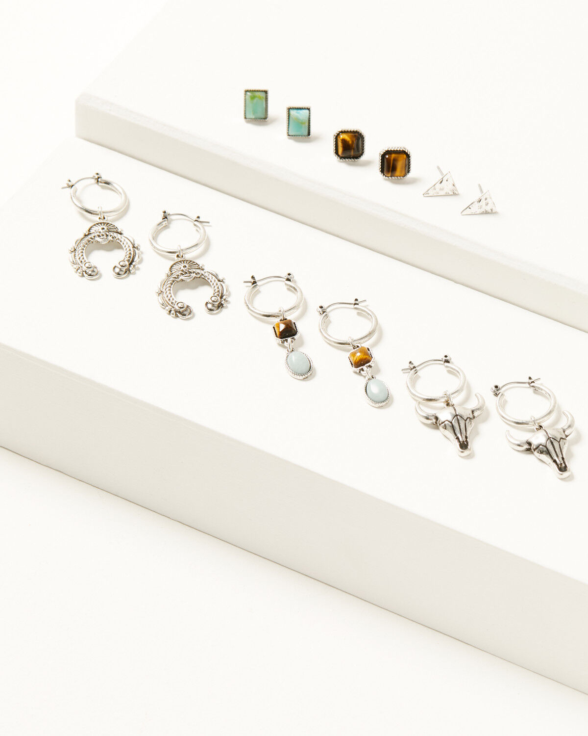 Image #1 - Shyanne Women's Juniper Sky Multi Gem Earring Set, Silver, hi-res