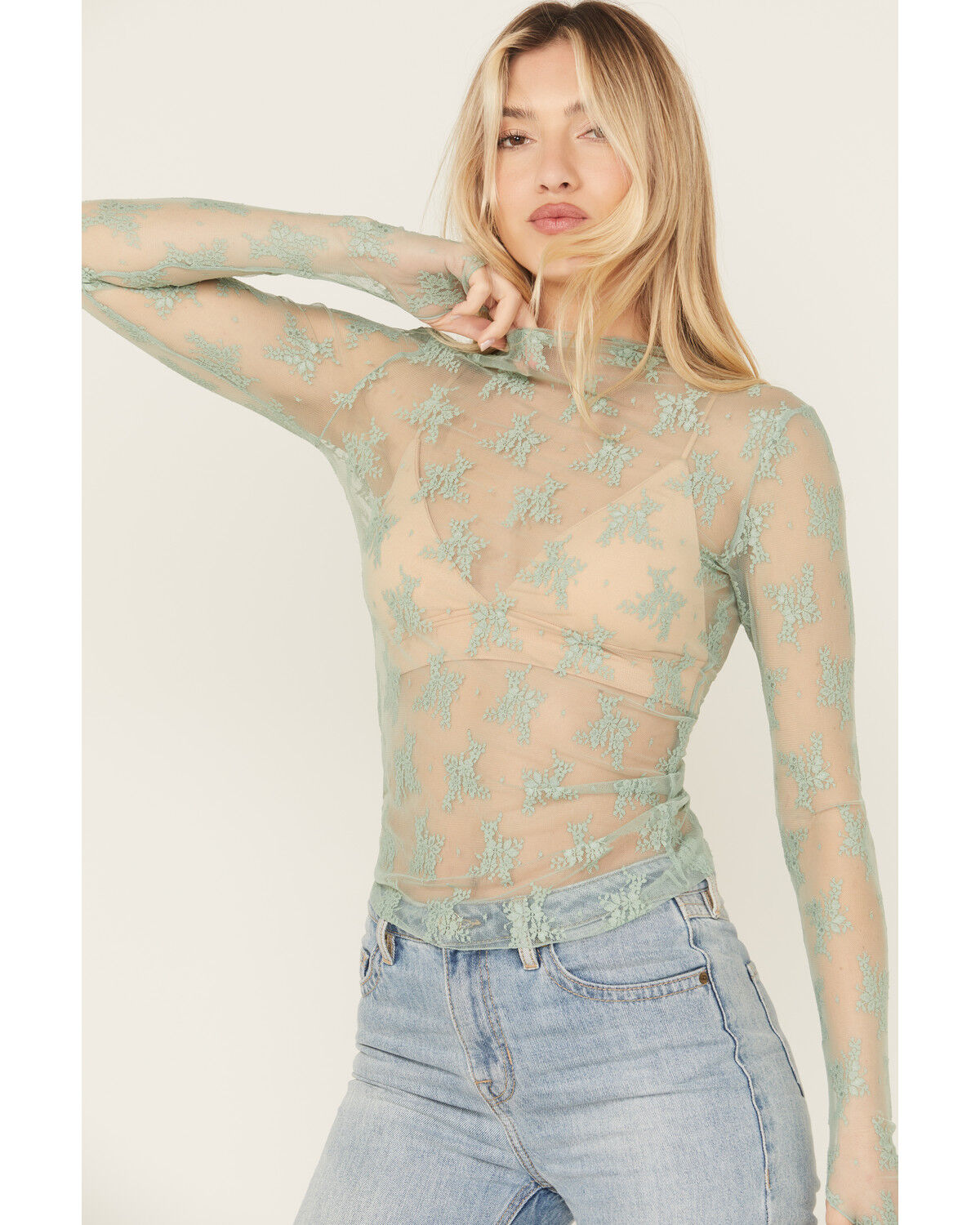 Image #2 - Free People Women's Lady Lux Layering Top, Mint, hi-res