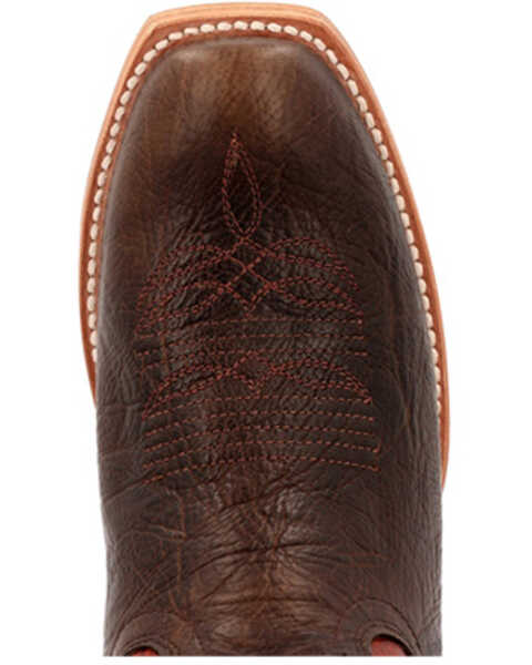 Image #6 - Durango Men's PRCA Collection Shrunken Bullhide Western Boots - Square Toe , Brown, hi-res