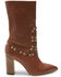 Image #2 - Free People Women's Dakota Heel Studded Leather Western Boots - Pointed Toe , Brown, hi-res