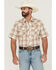 Image #1 - Wrangler Retro Men's Plaid Print Short Sleeve Snap Western Shirt, Lt Brown, hi-res