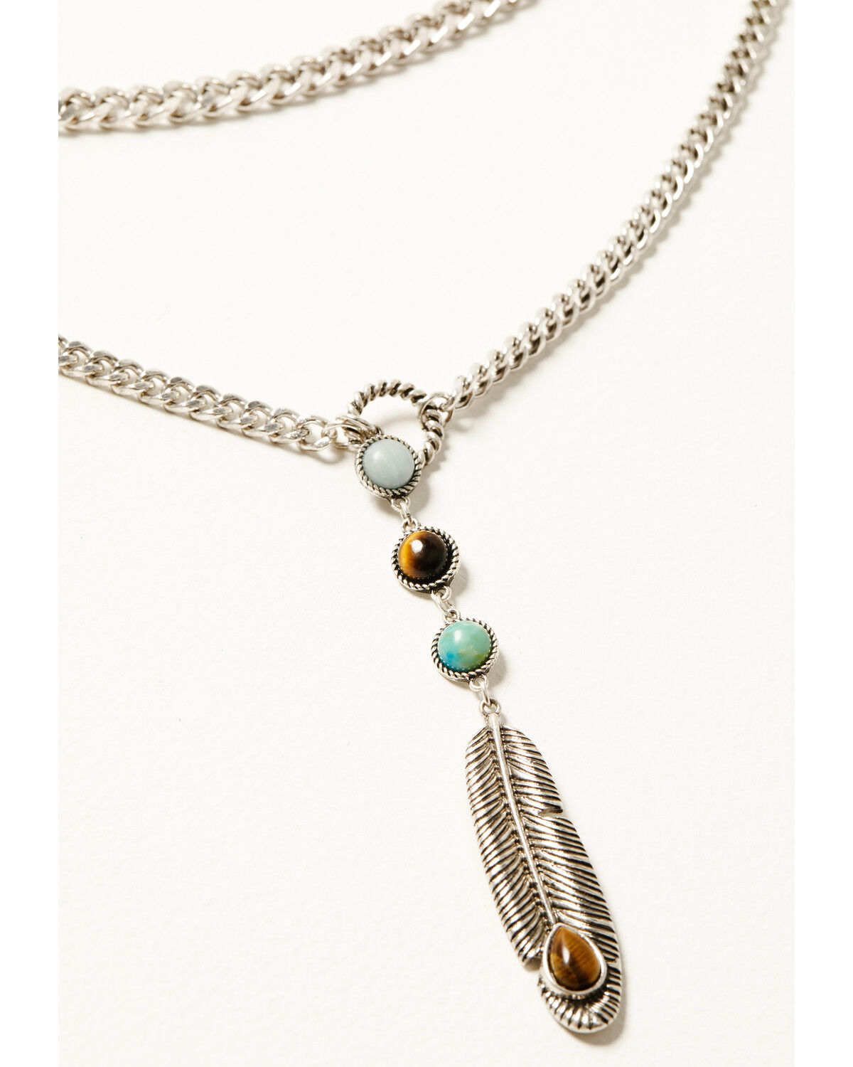 Image #3 - Shyanne Women's Juniper Sky Feather Jewelry Set - 2 Piece, Silver, hi-res