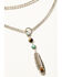Shyanne Women's Juniper Sky Feather Necklace Earring Set - 2 Piece, Silver, hi-res