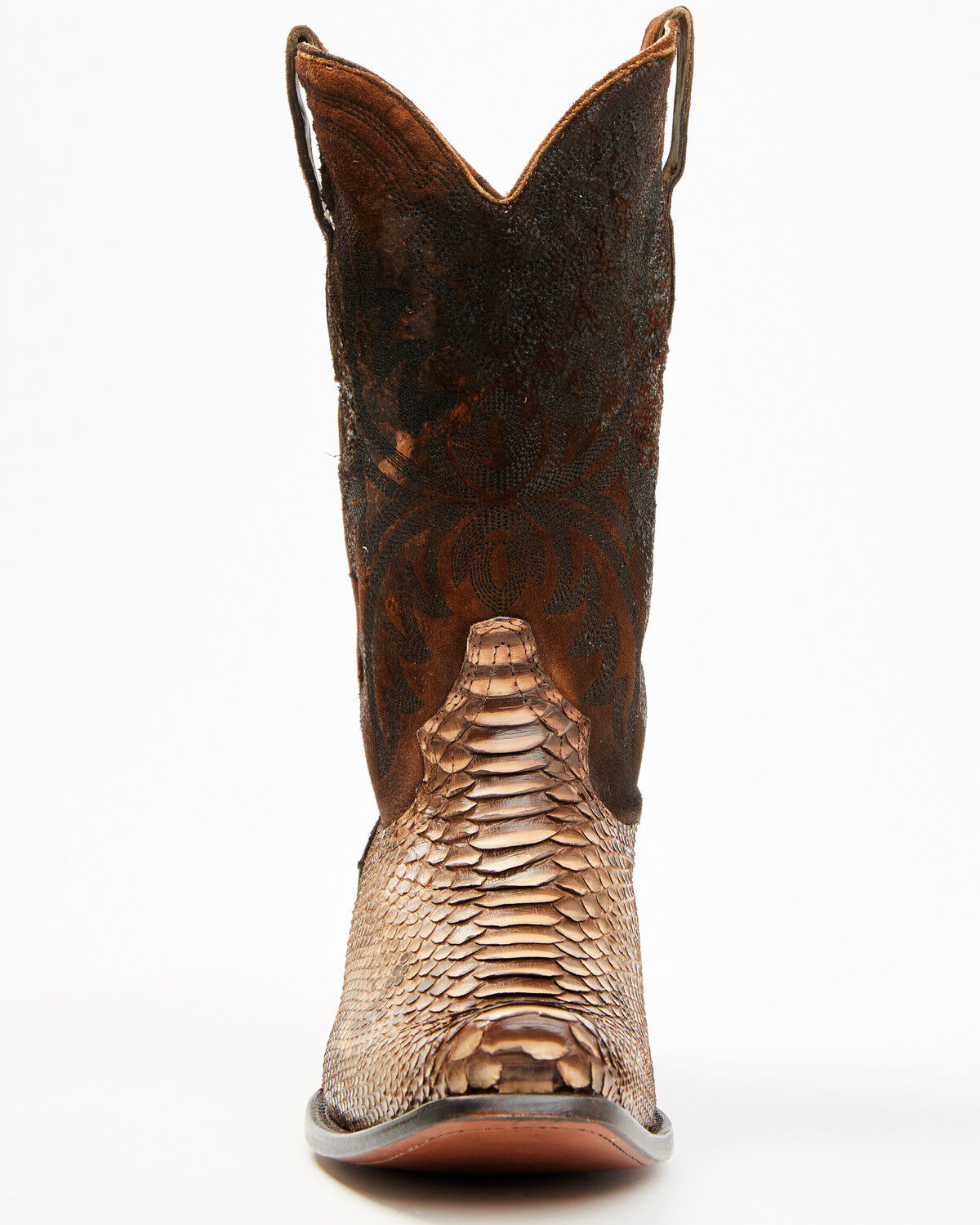 Image #4 - Corral Men's Exotic Python Western Boots - Square Toe, Brown, hi-res
