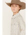 Image #2 - Cody James Boys' Striped Long Sleeve Snap Western Shirt, Tan, hi-res