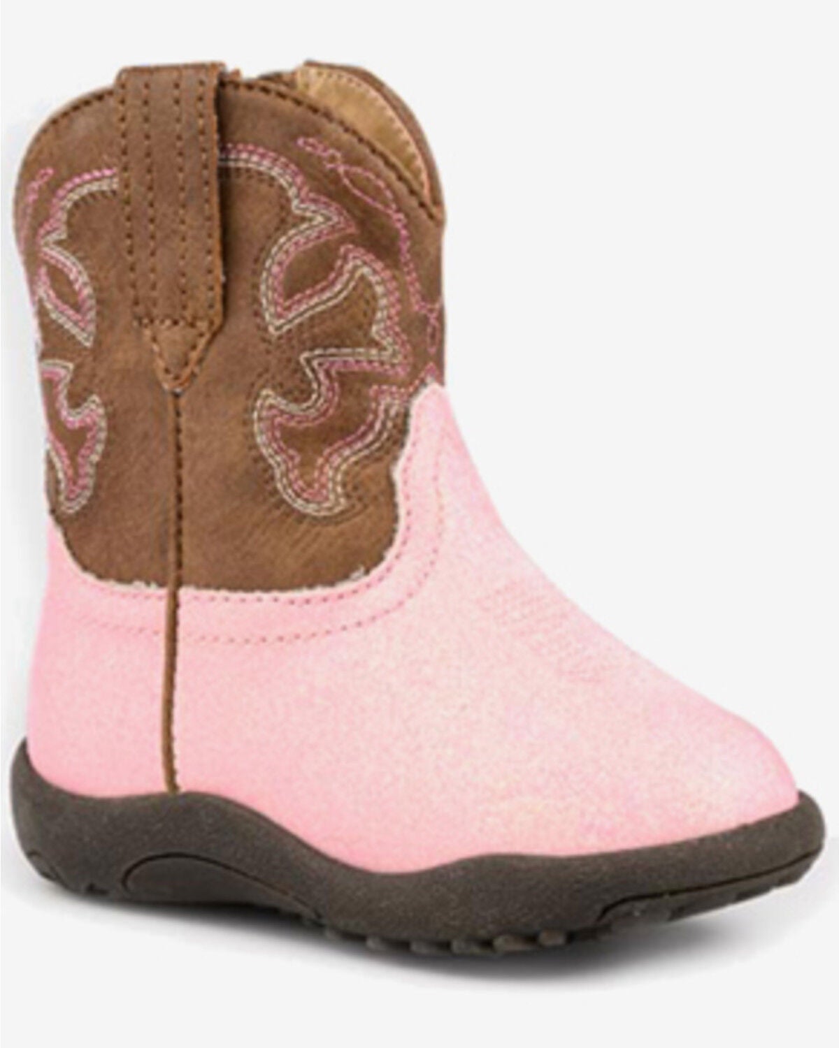 Roper Infant Girls' Cowbabies Gretchen Western Boots - Round Toe, Pink, hi-res