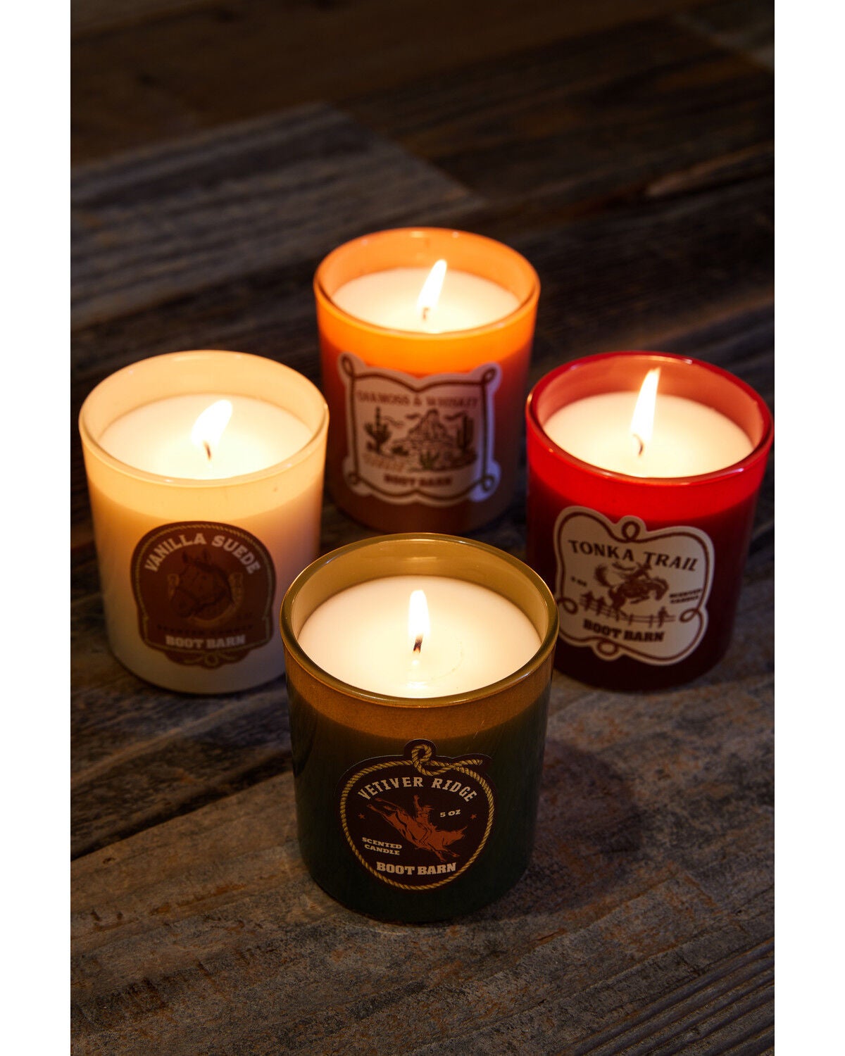 Image #3 - Boot Barn Candle Gift Set - 4 Piece, Brown, hi-res