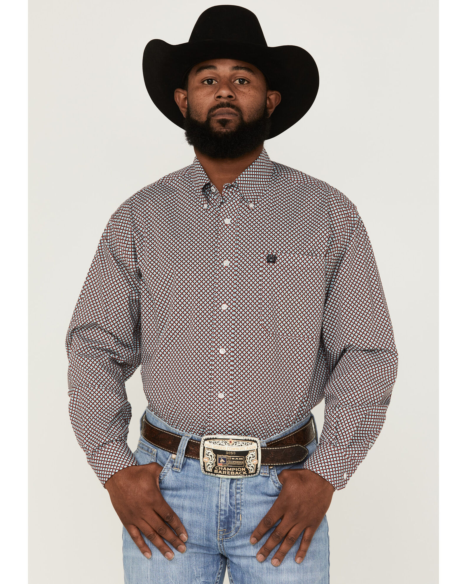 Cinch men's long sleeve western shirts cheap