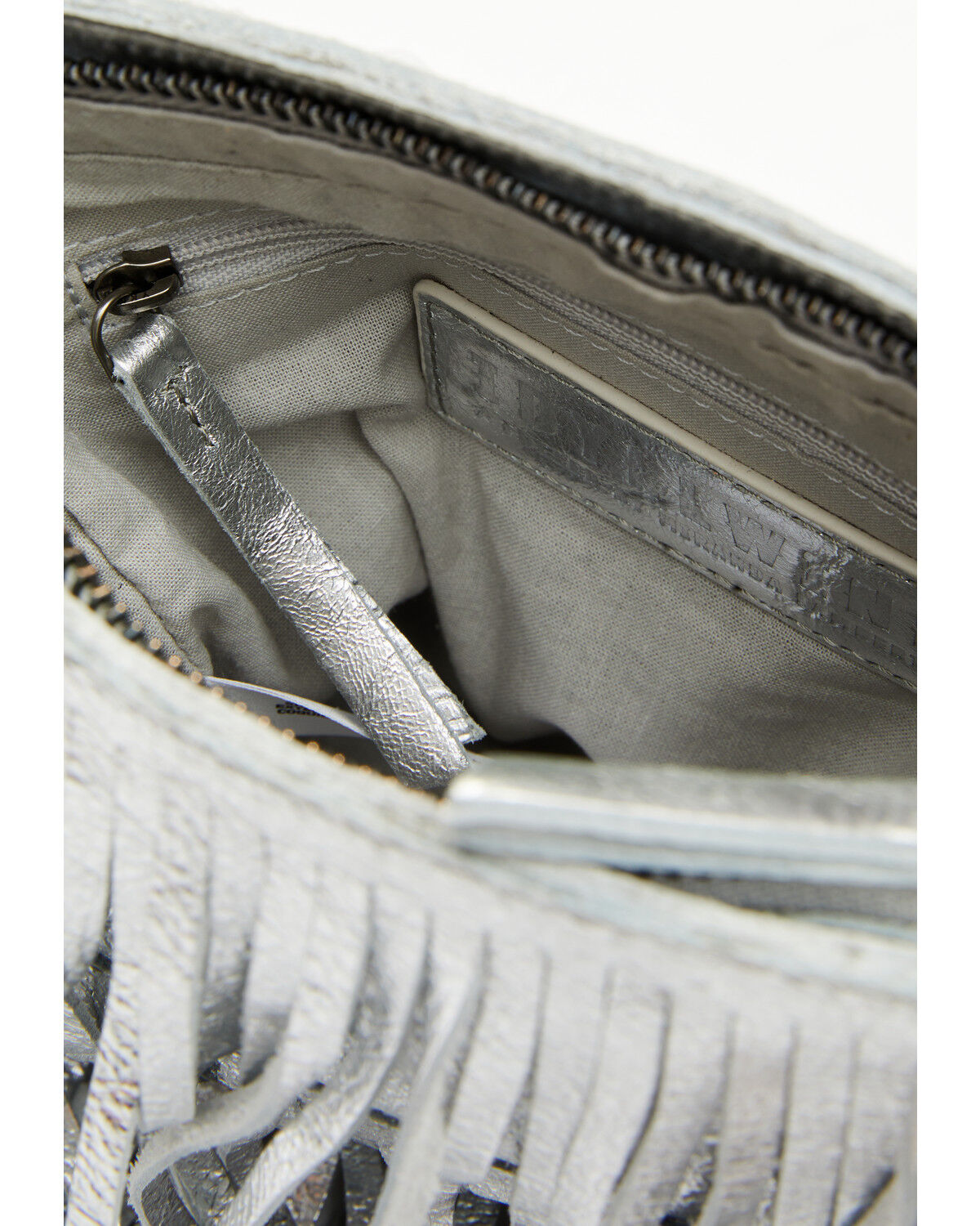 Image #4 - Idyllwind Women's Camarillo Metallic Fringe Suede Crossbody Bag, Silver, hi-res