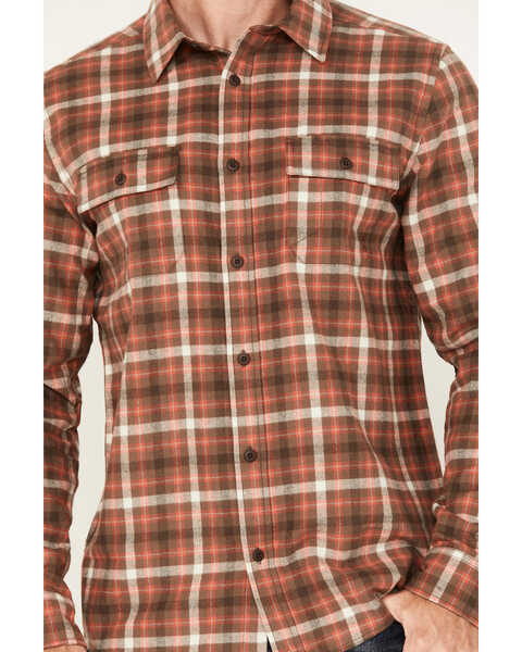 Image #3 - Brothers and Sons Men's Bosque Everyday Plaid Print Long Sleeve Button Down Flannel Shirt , Chocolate, hi-res