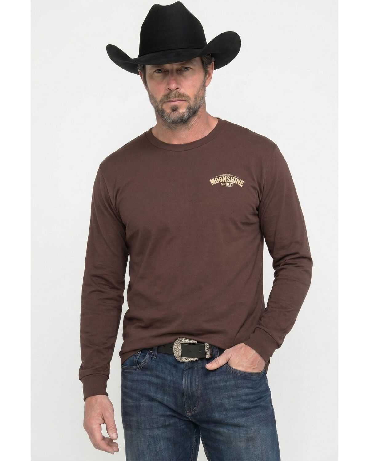 Image #1 - Moonshine Spirit Men's Moonshine Still Long Sleeve Graphic T-Shirt, Brown, hi-res