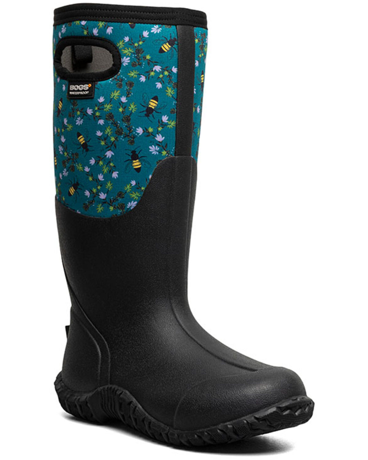 Image #1 - Bogs Women's Mesa Bees Rubber Boots - Round Toe, Turquoise, hi-res