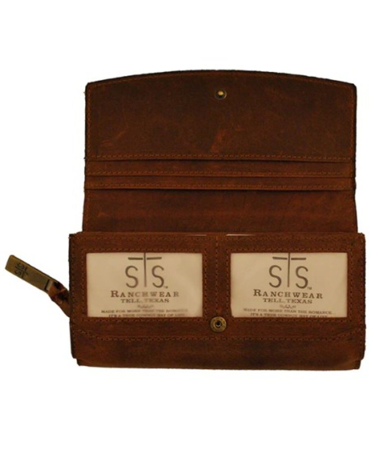 Image #2 - STS Ranchwear by Carroll Women's Baroness Tri-Fold Wallet, Brown, hi-res