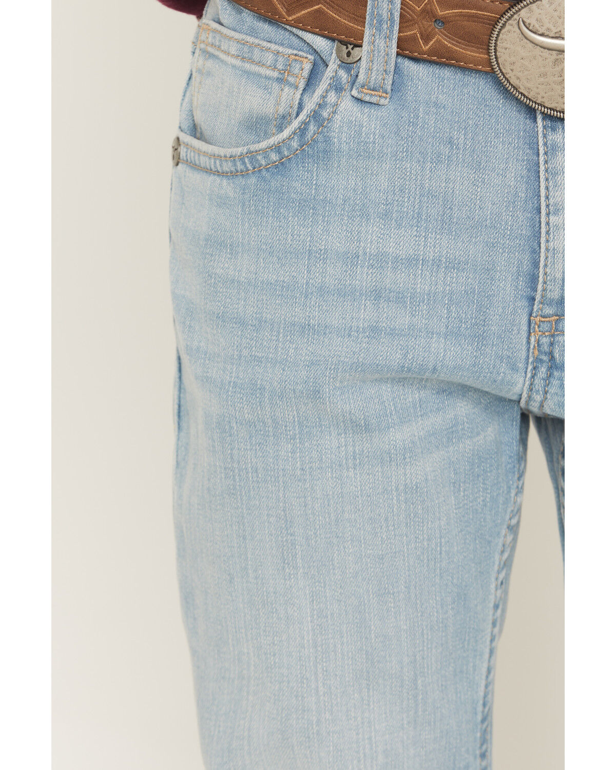 Image #2 - Wrangler 20X Boys' Light Wash Slim Bootcut Stretch Denim Jeans, Light Wash, hi-res