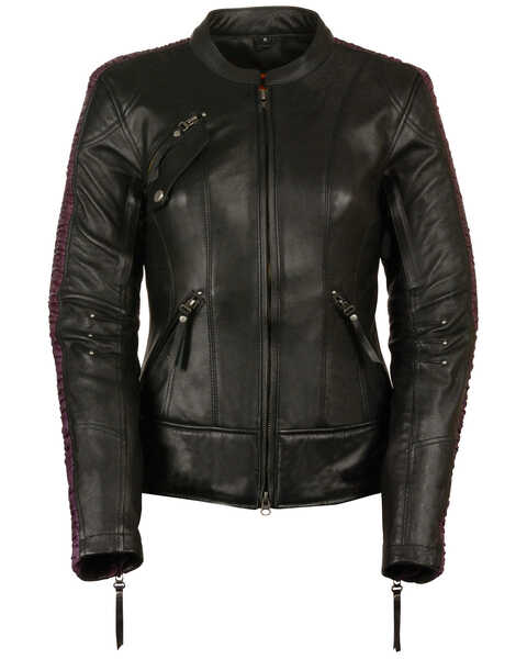 Image #1 - Milwaukee Leather Women's Concealed Carry Embroidered Phoenix  Leather Jacket - 3X, , hi-res
