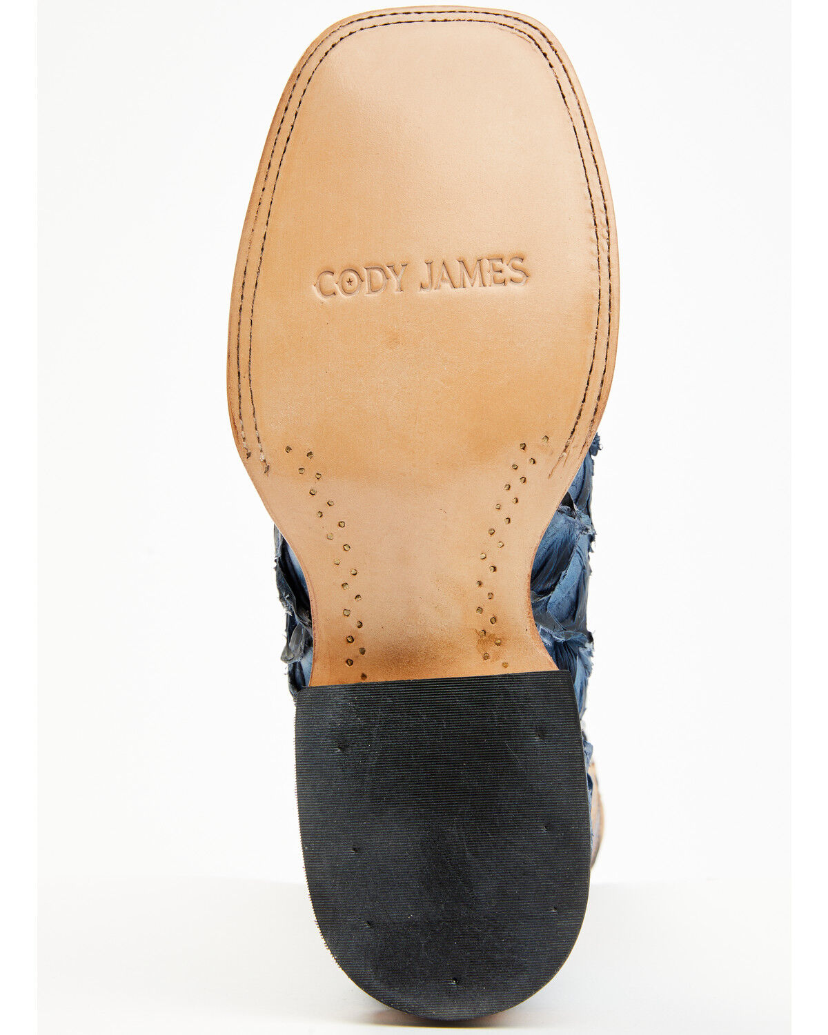 Image #7 - Cody James Men's Exotic Pirarucu Western Boots - Broad Square Toe, Blue, hi-res