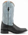 Ferrini Men's Smooth Quill Ostrich Exotic Boots - Broad Square Toe , Black, hi-res