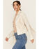 Image #2 - Idyllwind Women's Blair Fringe and Studded Faux Suede Snap Jacket, Off White, hi-res