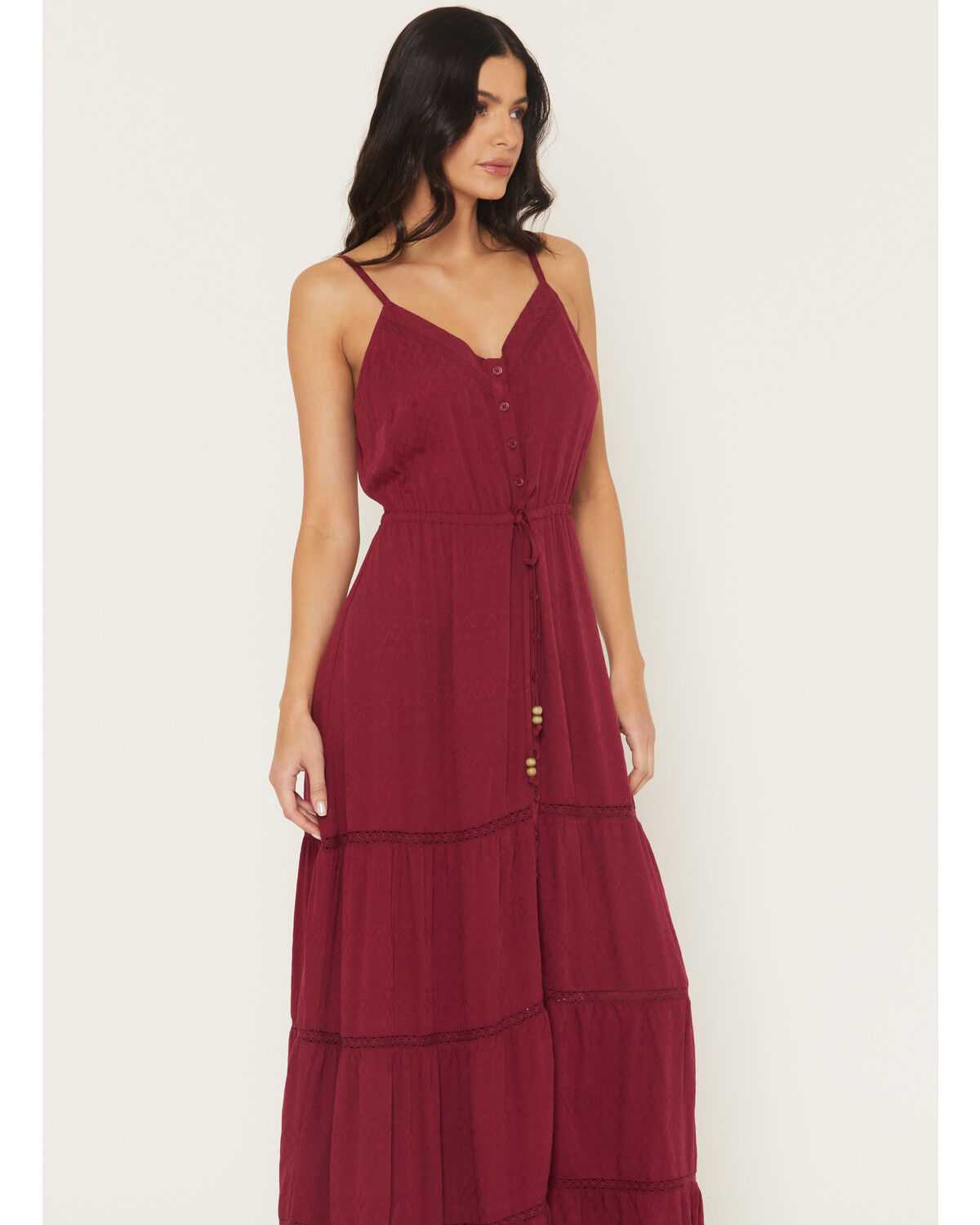 Image #2 - Idyllwind Women's Sleeveless Maxi Dress, Maroon, hi-res