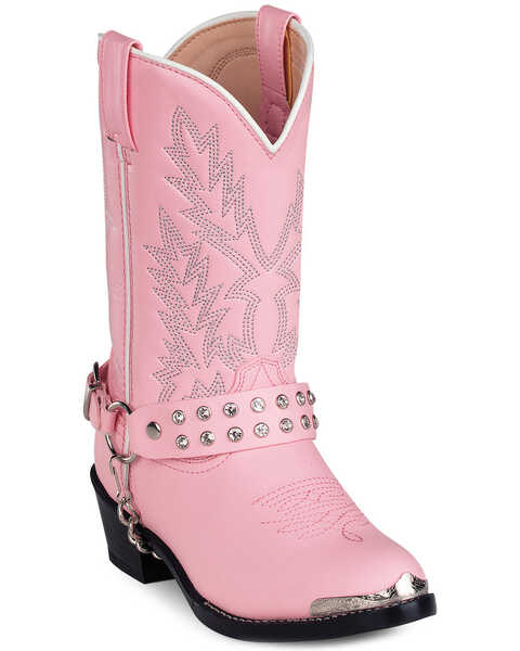 Image #1 - Durango Girls' Western Boots - Round Toe, Pink, hi-res