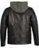 Image #2 - Milwaukee Leather Men's Snap Collar Leather Moto Jacket with Removable Hood - Big - 5X, Black, hi-res