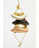 Image #1 - Kurt Adler Noble Gems&trade; Glass Stacked Western Hats Ornament, Multi, hi-res