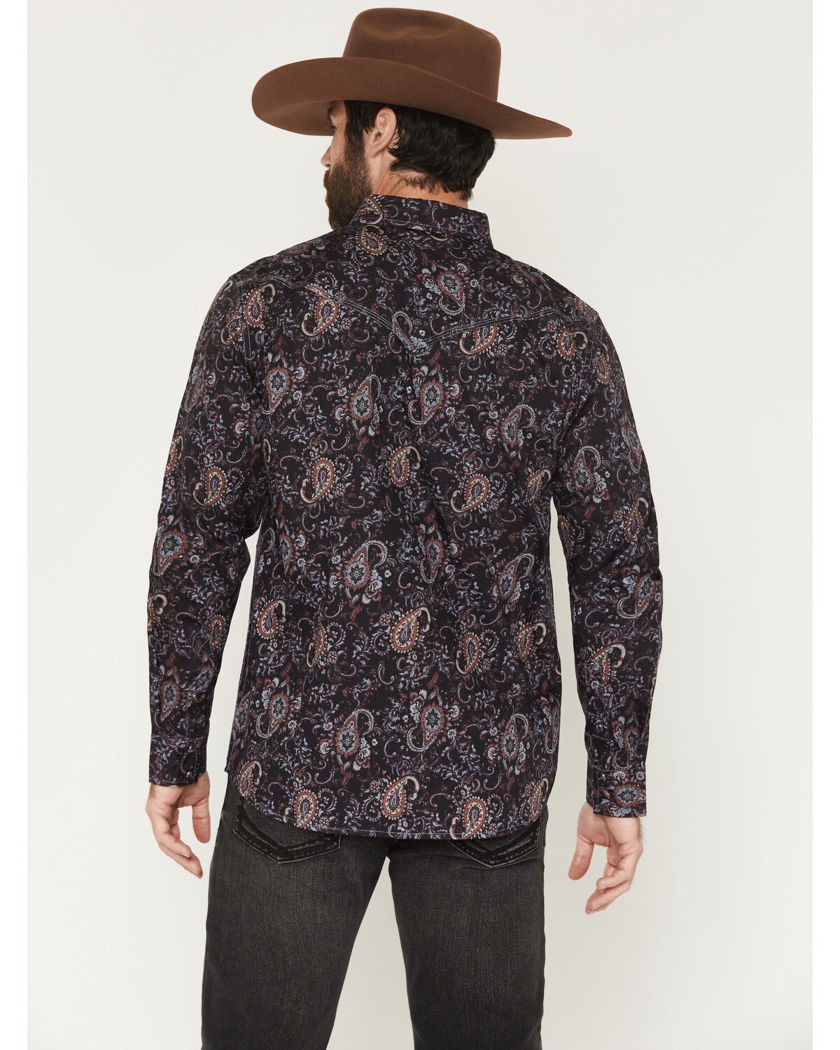 Image #4 - Moonshine Spirit&reg; Men's Final Show Paisley Print Long Sleeve Button-Down Western Shirt, Black, hi-res