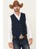 Image #1 - Cody James Men's Solid Navy Stunt Text Button-Down Vest , , hi-res