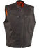 Image #1 - Milwaukee Leather Men's Black Cool Tec Leather Vest - Big 4X, Black, hi-res