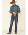 Cody James Men's Morning Fog Plaid Long Sleeve Western Shirt - Tall , Blue, hi-res