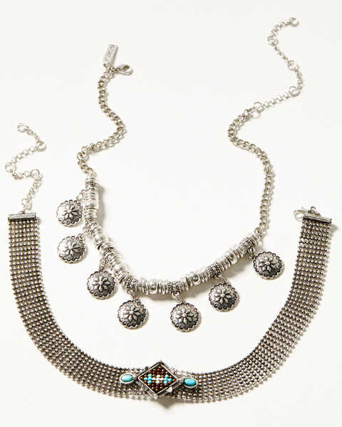 Image #1 - Idyllwind Women's Lantana Choker Necklace Set, Silver, hi-res