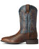 Ariat Men's Layton Western Performance Boots - Broad Square Toe, Brown, hi-res