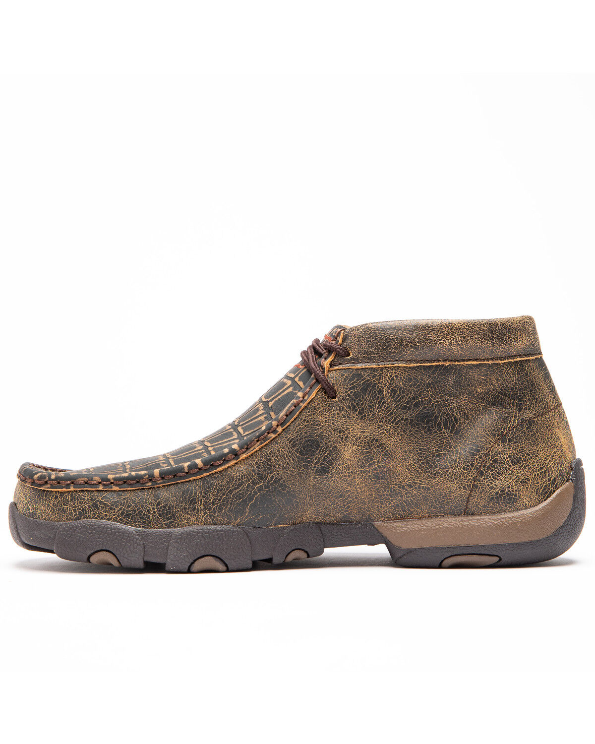 Image #3 - Twisted X Men's Caiman Print Driving Mocs - Moc Toe, Brown, hi-res