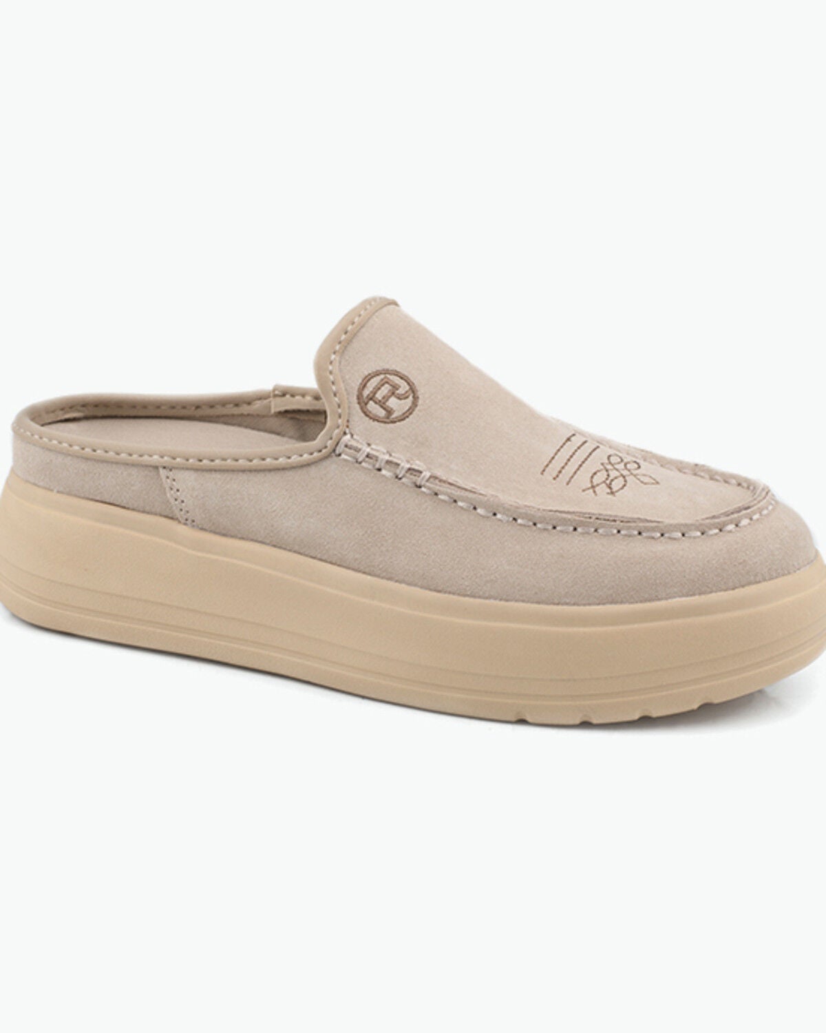Roper Women's Lila Casual Mule Shoes, Tan, hi-res