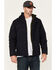Image #1 - Lucky Brand Workwear Men's Sherpa Lined Hooded Canvas Chore Coat, Navy, hi-res