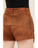 Image #4 - Blue B Women's Mid Rise Faux Suede Studded Fringe Shorts , Brown, hi-res