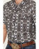 Image #3 - Rock & Roll Denim Men's Southwestern Print Short Sleeve Snap Stretch Western Shirt, Black, hi-res