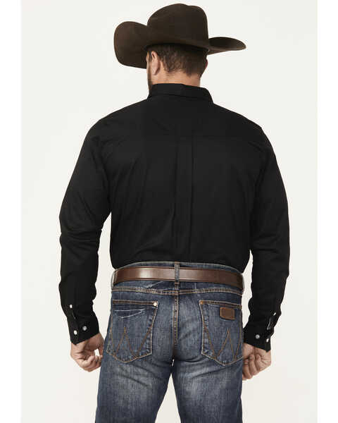 Image #4 - Cody James Men's Basic Twill Long Sleeve Button-Down Performance Western Shirt, Black, hi-res