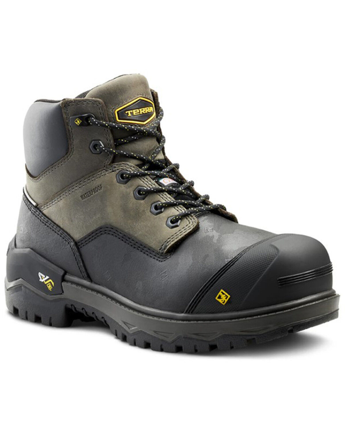 Image #1 - Kodiak Men's 6" Gantry Waterproof Work Boots - Composite Toe, Grey, hi-res