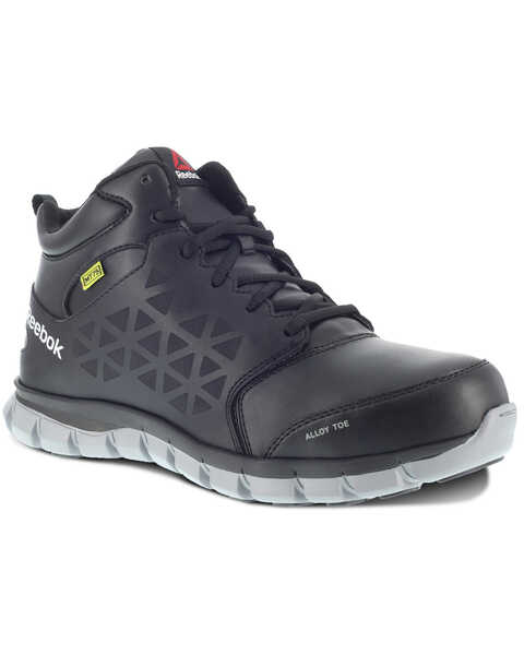 Image #1 - Reebok Men's Sublite Met Guard Work Shoes - Alloy Toe, Black, hi-res