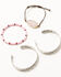Image #1 - Shyanne Women's Agate Stone & Cactus 4pc Bracelet Set, Silver, hi-res
