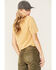 Image #4 - Cleo + Wolf Women's Let's Chill Short Sleeve Graphic Tee, Gold, hi-res
