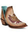 Image #1 - Corral Women's Overlay and Studded Fashion Booties - Round Toe, Tan, hi-res