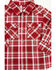 Image #2 - Wrangler Toddler Boys' Plaid Print Long Sleeve Snap Western Shirt, Red, hi-res