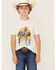 Image #1 - Rock & Roll Denim Boys' Bronco Short Sleeve Graphic Tee, Cream, hi-res