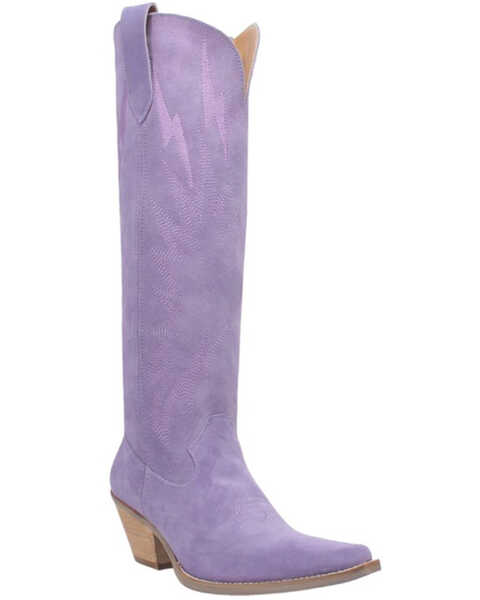 Image #1 - Dingo Women's Thunder Road Western Performance Boots - Pointed Toe, Periwinkle, hi-res