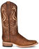 Image #2 - Corral Women's Peacock Embroidery Western Boots - Broad Square Toe, Brown, hi-res
