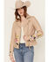 Image #1 - Mauritius Leather Women's Peonie Leather Jacket, Beige, hi-res